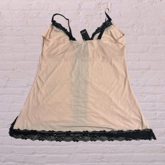 Torrid Blush and Black Lace Trim Chemise - Picture 3 of 5
